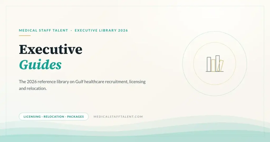 Medical Staff Talent executive library cover: the 2026 GCC healthcare recruitment guide collection